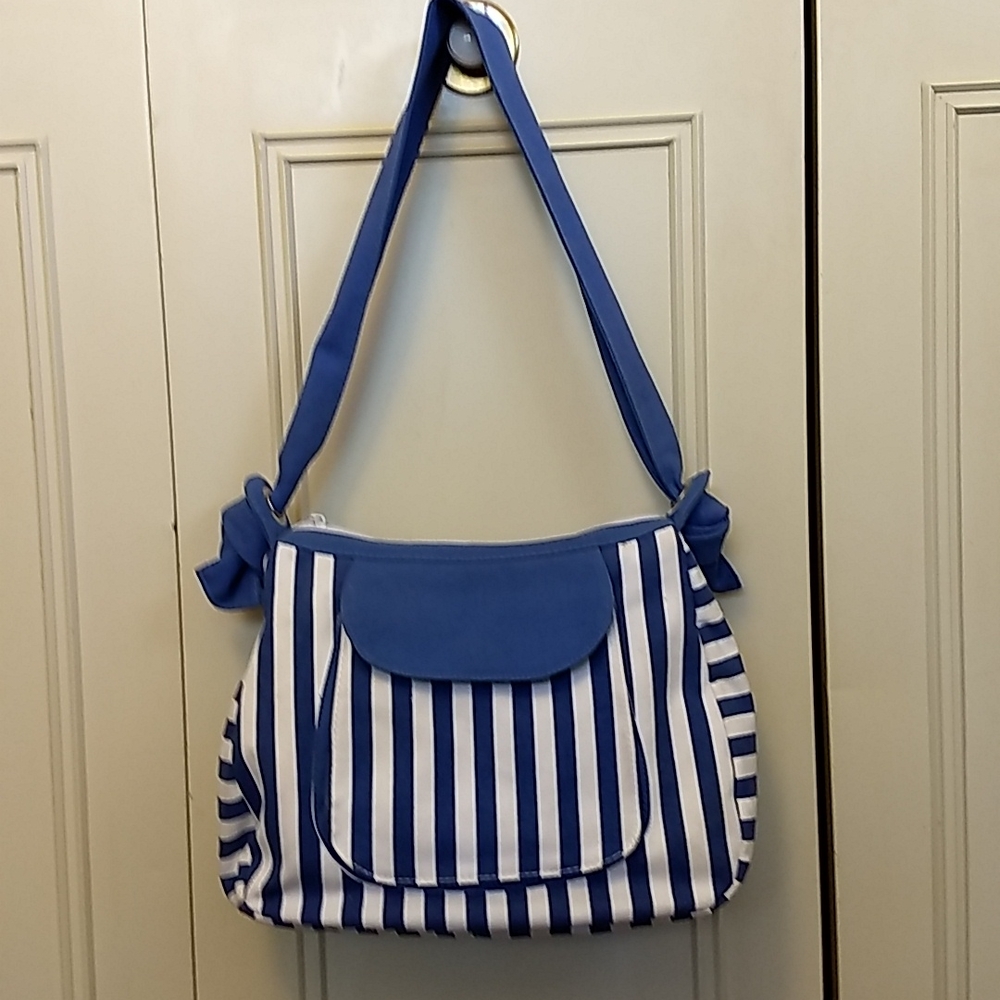 Blue and White Shoulder Bag